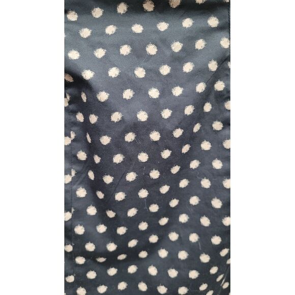 H&M Black Strapless Tube Dress Beige Polka Dots Ruched Bust Women's Size 6 - Picture 2 of 12
